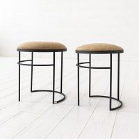 Contemporary stool MOUNDfabriccorksteel base