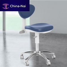 Dental stool T7height-adjustableon casterswith backrest