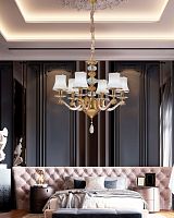 Traditional chandelier VINTAGE D'ORglasszinc6 light