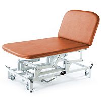 Hydraulic Bobath table ST4552 serieson casterswith adjustable height backrest2-section