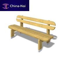Traditional public bench MARGHERITA woodenwith backrestwithout armrests