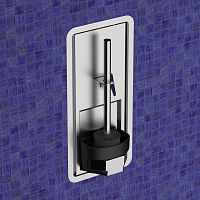 Stainless steel toilet brush BRUSH HOLDER TINObuilt-in