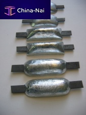 Ship sacrificial anode zinc
