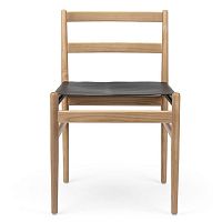 Contemporary chair LEAFindoorleatherash