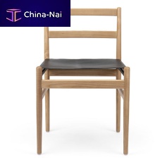 Contemporary chair LEAFindoorleatherash