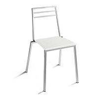 Contemporary chair CHIARAkitchenleatherchromed metal