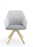 Contemporary chair EASEindooroakfabric