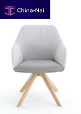Contemporary chair EASEindooroakfabric