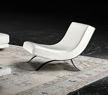 Contemporary fireside chair GILDAleather