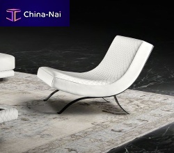 Contemporary fireside chair GILDAleather