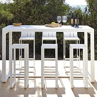 Contemporary bar stool FlatBatyline®polypropylenealuminum base