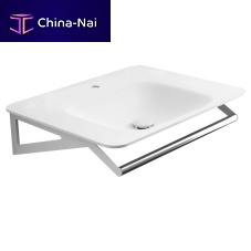 Corian® washbasin B46CMM16wall-mountedstonestainless steel