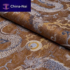 Upholstery fabric SERPENTINE DRAGON animal motifcottonlinen