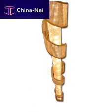 Contemporary light column IQ8011 MEGARONbrasscrystalLED