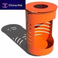Public trash bag holder MALBOSCsheet metalanti-terrorism