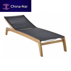 Contemporary sun lounger Horizon Textilene®teakcommercial