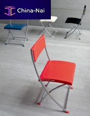 Contemporary chair NO SPACEleathermetal basefolding