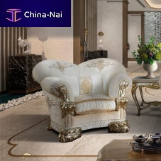Traditional armchair VANITYfabricsolid woodcustomizable