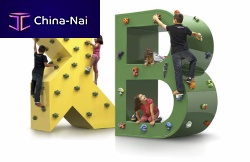 Fixed climbing wall LETTERS AND ORIGAMIfor playground