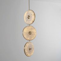 Contemporary chandelier BERAN DROP brassalabaster3 light