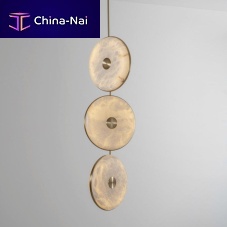 Contemporary chandelier BERAN DROP brassalabaster3 light