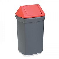 Plastic waste bin R50Arecyclingwith lid