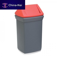 Plastic waste bin R50Arecyclingwith lid
