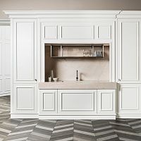 Traditional kitchen FLORAL solid woodlacquered woodcherrywood