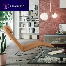 Contemporary chaise longue FERGIE fabricleathermetal