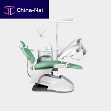Dental unit with electro-mechanical chair ADVANCE Rodwith delivery systemwith lightgreen