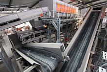 Belt conveyor inclinedtransportingrecycling
