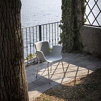 Contemporary chair Juli Re-Plasticoutdoorpolypropylenestainless steel base