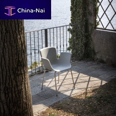 Contemporary chair Juli Re-Plasticoutdoorpolypropylenestainless steel base