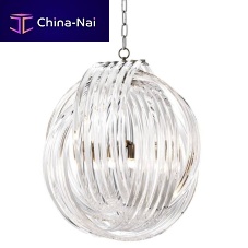 Art Deco chandelier IQ8023 MARCO POLOmetalglass4 light