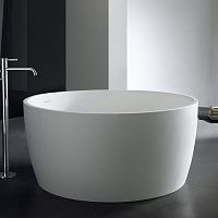 Round bathtub PG11360free-standingstone resinwhite