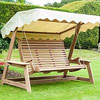 Mahogany garden swing seat Mahoganyself-supportingwith solar protection