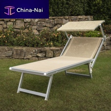 Contemporary sun lounger RELAXfabricanodized aluminum100% recyclable