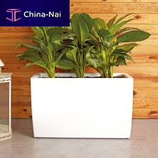 Polypropylene planter MARBELLA rectangularwheeledcontemporary