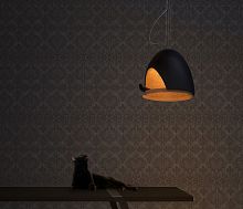 Pendant lamp OISEAUoakplastercontemporary