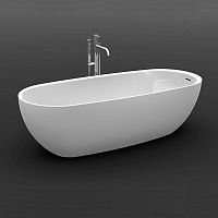 Oval bathtub EGGfree-standingcompositewhite