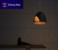 Pendant lamp OISEAUoakplastercontemporary