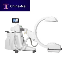Mobile C-arm Xenox C400with flat panel detectorwith video columnwith integrated video monitor