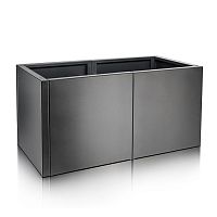 Metal planter VERDUROrectangularmodularhigh