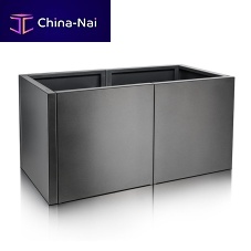 Metal planter VERDUROrectangularmodularhigh