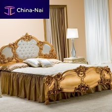 Double bed PANDORAclassicwith upholstered headboardfabric