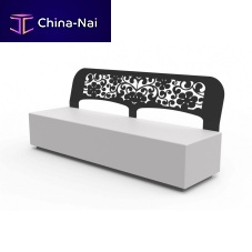 Contemporary public bench BA HORIZONTE seriesreinforced concretesteelwith backrest