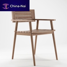 Contemporary chair VINTAGEoutdoorteaksolid wood base