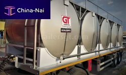 Semi-tanker semi-trailer 2-axletowedfor milk