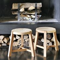 Contemporary stool Yoakashoak base