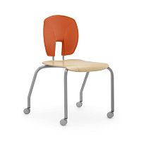 Contemporary chair SE MOTION STACKING indoorplywoodsteel base